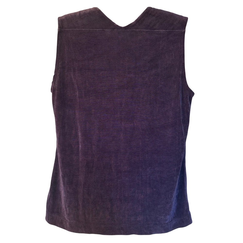 Chicos Travelers Purple 2 Piece Set Tunic Pants Women M Petite Travel Resortwear - Picture 3 of 13